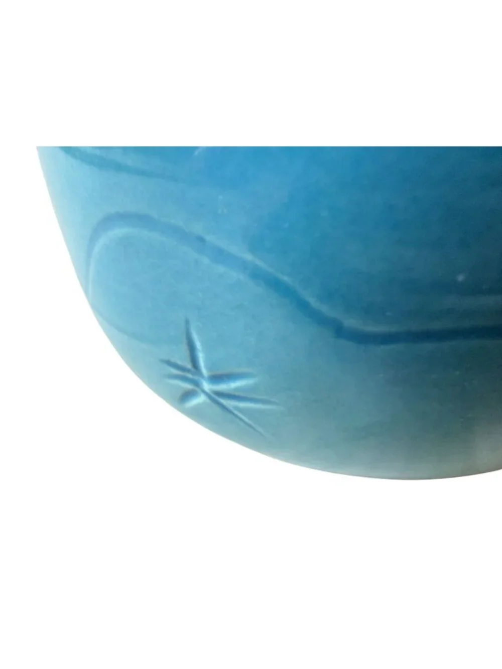 Signed Gloria 1980 Studio Art Pottery Blue Vase Handcrafted Turquoise 7